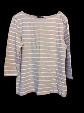 346 Brooks Brothers Lavender and White Women's Tee XL